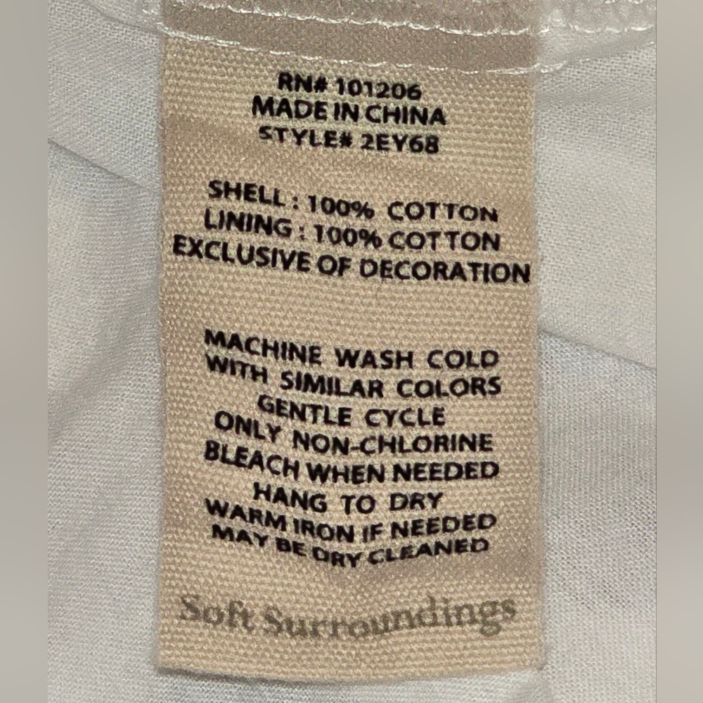 Soft Surroundings Midi Eyelet City Of Gardens Dress Women's Sz Med - Picture 8 of 8